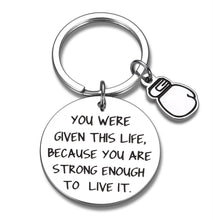 Load image into Gallery viewer, Inspirational Faith Keepsake Keychain Motivational Birthday Graduation Memento for Daughter Son BFF Teen Boys Girls Him Her Cancer Awareness Addict Recovery Encouragement Souvenir
