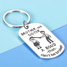 Load image into Gallery viewer, Funny Sister And Brother Keychain Birthday Gift for Sister From Brother Graduation Gift for Brother In Law Gifts From Sister In Law for Little Sister From Big Brother To Little Brother From Big Sister
