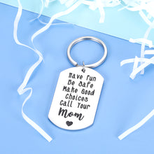 Load image into Gallery viewer, Sweet 13 16 18 21th Birthday Christmas Gifts Keychain for Daughter Son from Mom Dad Have Fun Be Safe Call Your Mom Key Chain Gifts for New Driver Grand Kids Teen Boys Girls Graduation Valentine Gift
