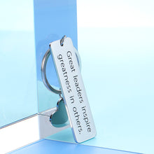 Load image into Gallery viewer, Boss Leader Appreciation Gifts For Men Women Keychain Great Leaders Inspire Greatness In Others Thank You Gift For Supervisor Mentor Coworker Gift For Leader Birthday Christmas Role Model Key Chain
