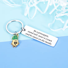 Load image into Gallery viewer, Inspirational Pineapple Keychain Gift for Women Men Teen Girls Boys Motivational Pineapple Themed Gifts for Pineapple Lover Daughter Coworker Friends Birthday Graduation Present for Family Him Her

