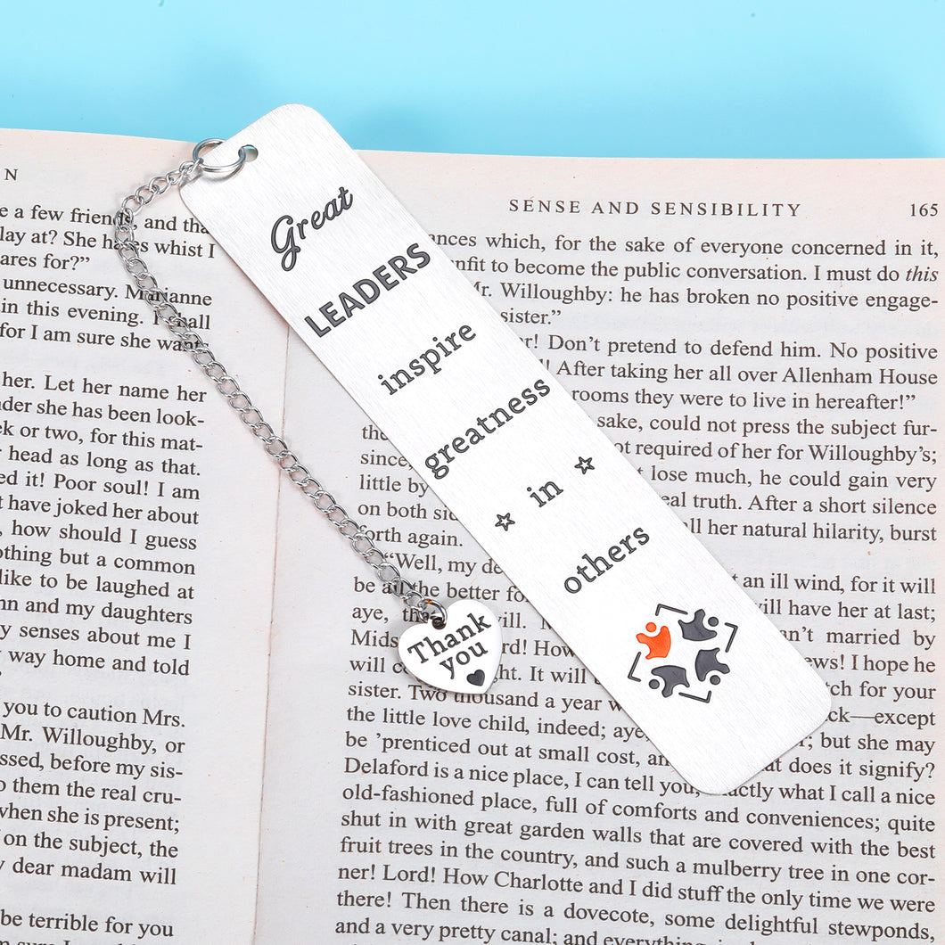 Boss Day Gift Bookmark for Women Men Boss Lady Leader Christmas Birthday Retirement Appreciation Thank You Gifts for Supervisor Mentor Leaving Going Away Gifts for Coworker PM Leadership Gifts