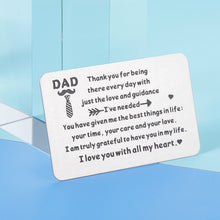 Load image into Gallery viewer, Fathers Day Christmas Gift From Kids Wallet Inserts Card From Daughter Son To Daddy Birthday Wedding Anniversary Valentines Gifts for Step Dad Bonus Papa From Wife Stepson Stepdaughter Thank You Card
