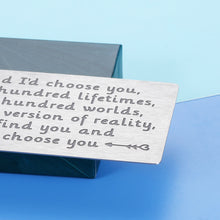 Load image into Gallery viewer, Wallet Insert Anniversary Card for Husband From Wife Mini Love Note Birthday Cards for Men Valentines Day Gifts Ideas for Boyfriend Wedding Gift for Groom Fiance I Love You Gifts for Him Her
