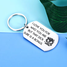 Load image into Gallery viewer, Fun Boyfriend Gif From Girlfriend I Love You For Who You Are Keychain Valentine&#39;s Day Christmas Gif For Husband Wife Wedding Anniversary Gif For Women Men Couples To My Love Gif For Him Her
