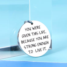 Load image into Gallery viewer, Inspirational Faith Keepsake Keychain Motivational Birthday Graduation Memento for Daughter Son BFF Teen Boys Girls Him Her Cancer Awareness Addict Recovery Encouragement Souvenir
