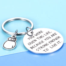 Load image into Gallery viewer, Inspirational Faith Keepsake Keychain Motivational Birthday Graduation Memento for Daughter Son BFF Teen Boys Girls Him Her Cancer Awareness Addict Recovery Encouragement Souvenir
