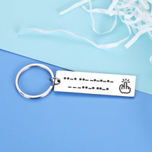 Load image into Gallery viewer, Funny Morse Code Friendship Keychain Jewelry Gif for Women Men Best Friend Teen Girls Boys Bff Graduation Birthday Christmas Gif Hidden Message for Wife Husband Girlfriend Boyfriend Son Daughter
