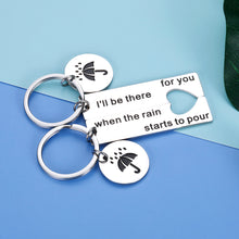 Load image into Gallery viewer, Best Friends Christmas Birthday Gift 2Pcs I&#39;ll Be There for You Keychain for Women Men Friends TV Show Merchandise Gift for Friends Fan BFF Husband Daughter Wedding Graduation Mom Dad Jewelry Gift
