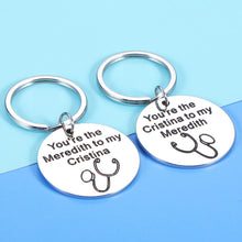 Load image into Gallery viewer, Best Friend Keychain Gifts for Women BFF Birthday Gift For Her You&#39;re The Meredith To My Cristina Inspired 2pcs Keyring Set Your Are My Person Gifts For Sister Daughter
