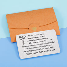 Load image into Gallery viewer, Fathers Day Christmas Gift From Kids Wallet Inserts Card From Daughter Son To Daddy Birthday Wedding Anniversary Valentines Gifts for Step Dad Bonus Papa From Wife Stepson Stepdaughter Thank You Card
