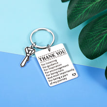 Load image into Gallery viewer, Thank You Gifts for Boss Coworkers Mentor Leader Supervisor Appreciation Keychain Gift Going Away Leaving Goodbye Gift for Coworkers Women Men Birthday Christmas Employee To Manager Retirement Gift
