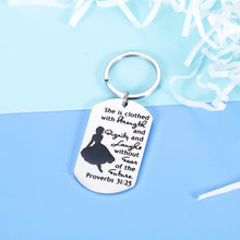 Load image into Gallery viewer, Christian Women Keychain Gifts for Mom Female Friends Teen Girls Encouragement Faith Gift for Daughter Sister Cousin Aunt Grandma for Birthday Thanksgiving Bible Verse Religious Gifts for Her
