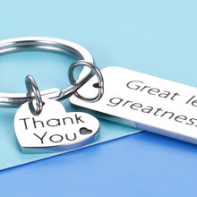 Load image into Gallery viewer, Boss Leader Appreciation Gifts For Men Women Keychain Great Leaders Inspire Greatness In Others Thank You Gift For Supervisor Mentor Coworker Gift For Leader Birthday Christmas Role Model Key Chain
