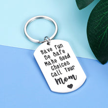 Load image into Gallery viewer, Sweet 13 16 18 21th Birthday Christmas Gifts Keychain for Daughter Son from Mom Dad Have Fun Be Safe Call Your Mom Key Chain Gifts for New Driver Grand Kids Teen Boys Girls Graduation Valentine Gift
