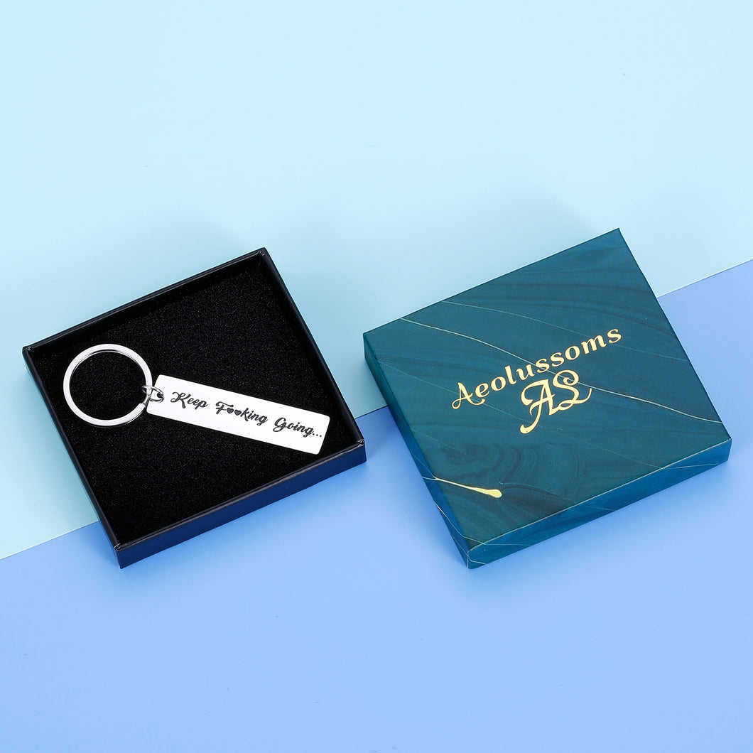 Keep Going Motivational Keychain Gifts For Women Men Friends Inspirational Funny Gifts For Son Daughter Teens Boys Girls Birthday Graduation School Gifts Surgery Recovery Gifts For Him Her