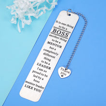 Load image into Gallery viewer, Boss Day Gift for Women Men Employee Appreciation Gift Bookmark for Boss Lady Leader Mentor Supervisor Coworker Christmas Birthday Thank You Leaving Going Away Retirement Goodbye Gift to Him Her
