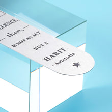 Load image into Gallery viewer, Christmas Inspirational Aristotle Excellence Quote Bookmark with Tassel Gifts for Women Men Book Lovers 2022 Graduation Gifts for Her Him Student Teacher Friends Bookworm Scholar Philosopher Gifts
