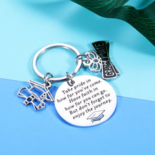 Load image into Gallery viewer, Graduation Inspirational Keychain Gift for Him Her 2021 High School College Graduate Students Class of 2021 Graduation Gift for Teen Girls Boys To My Son Daughter Graduation Birthday Gift From Mom Dad
