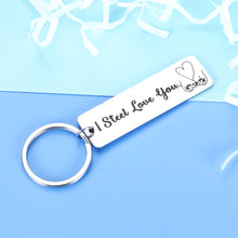 Load image into Gallery viewer, Anniversary Keepsake for Her Him Funny Couple Keychain for Women Men from Husband Wife Boyfriend Girlfriend Wedding Valentines Memento I Steel Love You Keyring for Christmas Birthday Engagement
