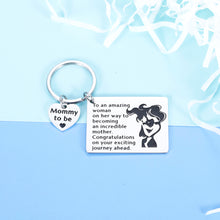 Load image into Gallery viewer, Mommy to Be Keychain Gift for Women New Mom Pregnant Friend Pregnancy Baby Announcement Soon to Be Mommy Gift for First Time Mother Pregnancy Congratulations Maternity Gift for Her Wife
