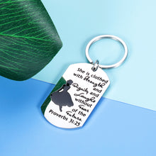 Load image into Gallery viewer, Christian Women Keychain Gifts for Mom Female Friends Teen Girls Encouragement Faith Gift for Daughter Sister Cousin Aunt Grandma for Birthday Thanksgiving Bible Verse Religious Gifts for Her
