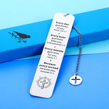 Load image into Gallery viewer, Christian Bookmarks Gifts for Women Men Religious Baptism Gift for Teen Boys Girls Kids Cross Bible Verse Book Markers Inspirational Christmas Easter Birthday Graduation Gift for Him Her Book Lover
