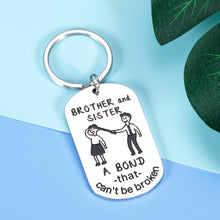 Load image into Gallery viewer, Funny Sister And Brother Keychain Birthday Gift for Sister From Brother Graduation Gift for Brother In Law Gifts From Sister In Law for Little Sister From Big Brother To Little Brother From Big Sister
