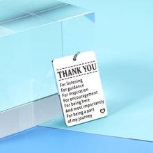 Load image into Gallery viewer, Thank You Gifts for Boss Coworkers Mentor Leader Supervisor Appreciation Keychain Gift Going Away Leaving Goodbye Gift for Coworkers Women Men Birthday Christmas Employee To Manager Retirement Gift
