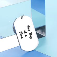 Load image into Gallery viewer, Spiritual Serenity Prayer Sobriety Keychain Gifts for Women Men Dog Tag Pendant Addiction Recovery AA Pendant Gift of Religious Grant Me Serenity Key Ring Recovery Gifts for Friends Sober Him Her
