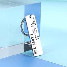 Load image into Gallery viewer, Fly Safe I Love You Keychain Airplane Charm Present for Pilot Airline Staff Flight Attendant Husband Wife Boyfriend Girlfriend Family Present for Traveling Birthday Anniversary Women Men Him Her
