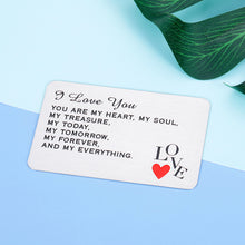 Load image into Gallery viewer, Wallet Insert Card Love Note For Men Husband Boyfriend Valentine Wedding Anniversary Birthday To My Man Gift For Him From Wife Girlfriend Sweet Gift To Fiance Groom Marriage Gifts For Couple Special
