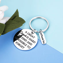 Load image into Gallery viewer, Appreciation Keychain Gifts For Coach Leaving Going Away Retirement Thank You Christmas Birthday Gifts Coach is Hard to Find And Impossible to Forget Key Chain Social Worker Volunteer Jewelry
