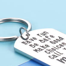 Load image into Gallery viewer, Sweet 13 16 18 21th Birthday Christmas Gifts Keychain for Daughter Son from Mom Dad Have Fun Be Safe Call Your Mom Key Chain Gifts for New Driver Grand Kids Teen Boys Girls Graduation Valentine Gift
