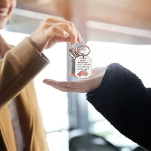 Load image into Gallery viewer, Funny New Driver Gift Drive Safe Your Mom Loves You Keychain for Son Daughter from Mom Dad Stocking Stuffer Trucker BFF 16th Birthday Gift Promise Keyring Valentine for Teens Adult Boys Girls Him Her
