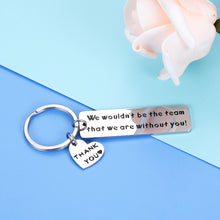 Load image into Gallery viewer, Team Leader Boss Appreciation Keychain Gifts For Supervisor Coworker Nurse Tutor Coach Employee Leaving Going Away Thank You Christmas Birthday Gifts Key Chain Social Worker Volunteer Jewelry
