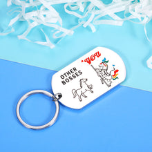 Load image into Gallery viewer, Funny Boss Day Gift Keychain for Men Women Boss Lady Christmas Birthday Appreciation Thank You Retirement Leadership Leaving Going Away Gift for Office Leader Mentor Manager Supervisor PM Coworker

