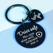 Load image into Gallery viewer, Valentines Gifts Drive Safe Keychains for Boyfriend Birthday Presents for Husband Boyfriend Fiance from Girlfriend Wife Christmas Gifts for Him Her Couple Gifts New Driver Gifts for Women Men
