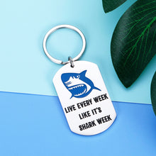 Load image into Gallery viewer, Shark Keychain Gifts for Women Men Boys Girls Kids Shark Lover Gifts for Family Coworker Colleague Him Her Christmas Brithday Shark Loving Themed Gifts for Scuba Diver Friends
