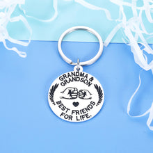 Load image into Gallery viewer, To My Grandson Keychain Gifts From Grandma Nana Grandparents Grandson Inspirational High School College Graduation Gifts From Grandmother For Teen Boys Christmas Birthday First Day Of School Gifts
