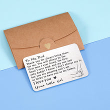 Load image into Gallery viewer, Dad Gifts from Daughter Son Metal Wallet Card Insert Daddy Father Step Dad Fathers Day Gift Mens Wedding Birthday Anniversary Valentine Christmas Gift Ideas for Husband from Wife to Daddy from Kids
