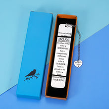 Load image into Gallery viewer, Boss Day Gift for Women Men Employee Appreciation Gift Bookmark for Boss Lady Leader Mentor Supervisor Coworker Christmas Birthday Thank You Leaving Going Away Retirement Goodbye Gift to Him Her
