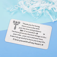 Load image into Gallery viewer, Fathers Day Christmas Gift From Kids Wallet Inserts Card From Daughter Son To Daddy Birthday Wedding Anniversary Valentines Gifts for Step Dad Bonus Papa From Wife Stepson Stepdaughter Thank You Card
