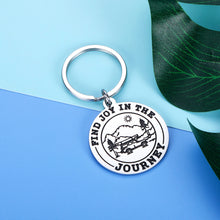 Load image into Gallery viewer, Travel Lover Camper RV Trailer Keychain Gift for Women Men Couple Kids Enjoy Retirement Graduation Journey Christmas Birthday Gift for Coworker Graduate Traveler Enthusiast Camping Lover Him Her
