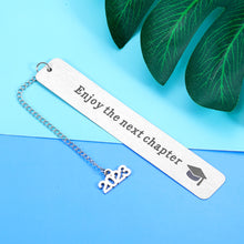Load image into Gallery viewer, Inspirational Graduation Bookmark with Chain 2023 for Women Men Christmas Birthday Gifts for Him Her 5th 8th Grade Preschool Middle High School College Back to School Gift for Kid Book Lover Friend
