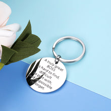 Load image into Gallery viewer, Boss Appreciation Keychain Leaving Going Away Gif for Supervisor Leader Mentor Coworker Colleague Retirement A Truly Great Boss Is Hard to Find Key Chain Thank You Birthday Christmas Gif
