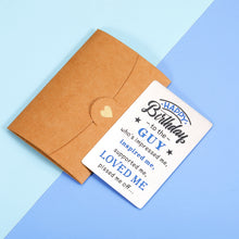 Load image into Gallery viewer, Funny Christmas Birthday Wallet Card for Husband Boyfriend From Wife Girlfriend Unique Mens Birthday Gift Ideas Happy Bday Love Note Card for Him To My Man Fiancé Lover Birthday Present
