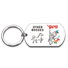 Load image into Gallery viewer, Funny Boss Day Gift Keychain for Men Women Boss Lady Christmas Birthday Appreciation Thank You Retirement Leadership Leaving Going Away Gift for Office Leader Mentor Manager Supervisor PM Coworker
