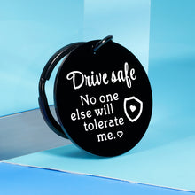 Load image into Gallery viewer, Valentines Gifts Drive Safe Keychains for Boyfriend Birthday Presents for Husband Boyfriend Fiance from Girlfriend Wife Christmas Gifts for Him Her Couple Gifts New Driver Gifts for Women Men
