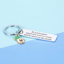 Load image into Gallery viewer, Inspirational Pineapple Keychain Gift for Women Men Teen Girls Boys Motivational Pineapple Themed Gifts for Pineapple Lover Daughter Coworker Friends Birthday Graduation Present for Family Him Her
